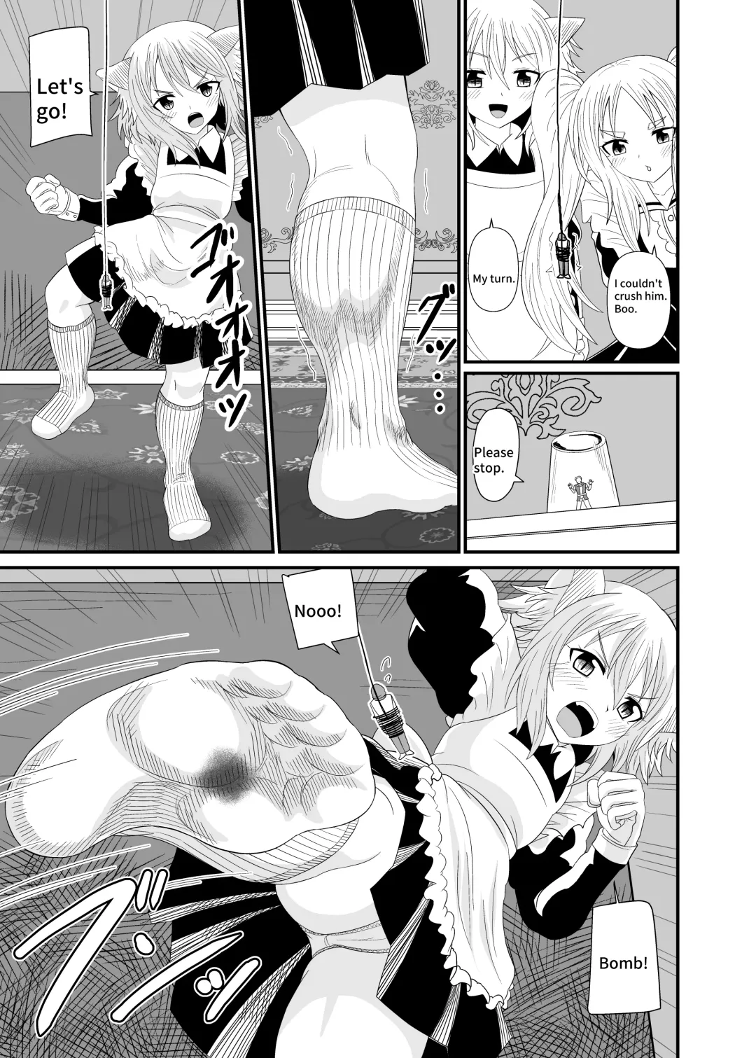 [Shivharu] Chibi Maid ni Fumareru | Trampled by maids. Fhentai - Page 18