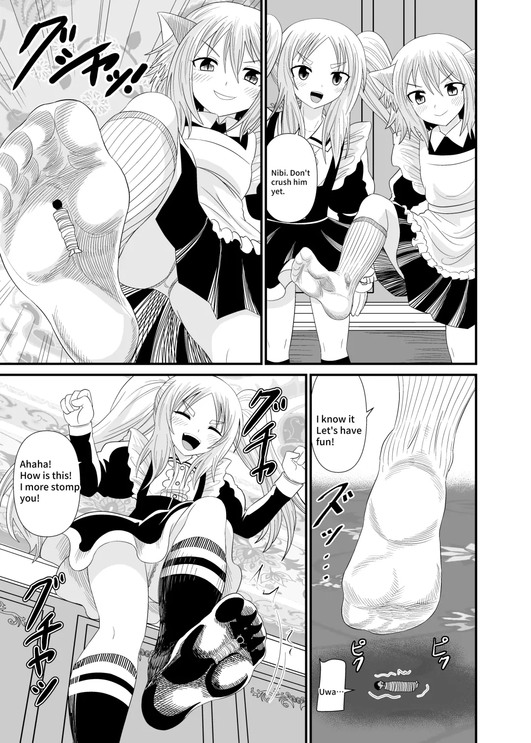 [Shivharu] Chibi Maid ni Fumareru | Trampled by maids. Fhentai - Page 24