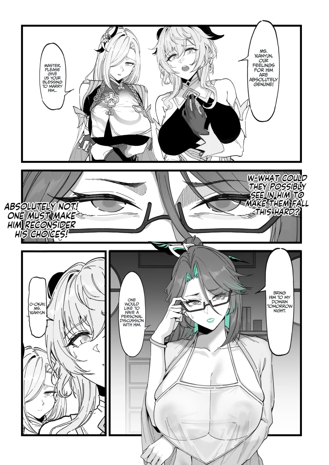 [Maskwolf] Xianyun: Sora no Shiren | Xianyun: A test for Aether (decensored) Fhentai - Page 4