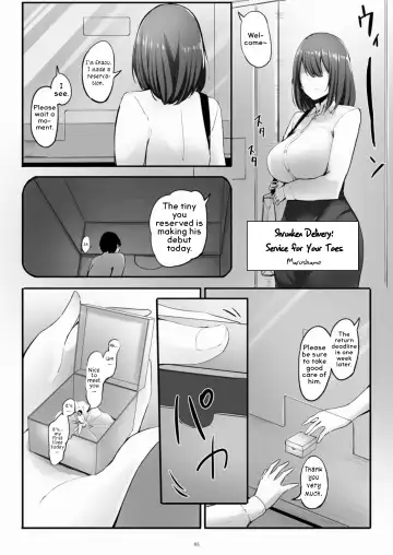 Read [Marushamo] Shukushou Delivery Ashiyubi e no Gohoushi | Shrunken Delivery: Service for Your Toes - Fhentai