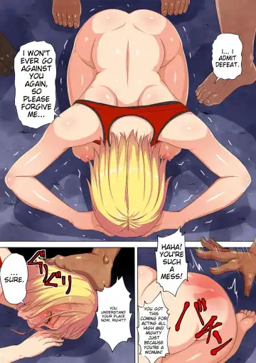Haiboku Heroine Boko Rape ~Bokukko Heroine Sara Wa Nagurare Okasare Soshite Kowasareru~ |  Defeated Heroine Beaten and Raped ~Tomboyish Heroine Sarah is Beaten, Raped and Destroyed~ Fhentai - Page 22