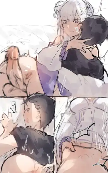 [Angel] Emilia x Subaru, Rem x Subaru Fhentai - Page 5