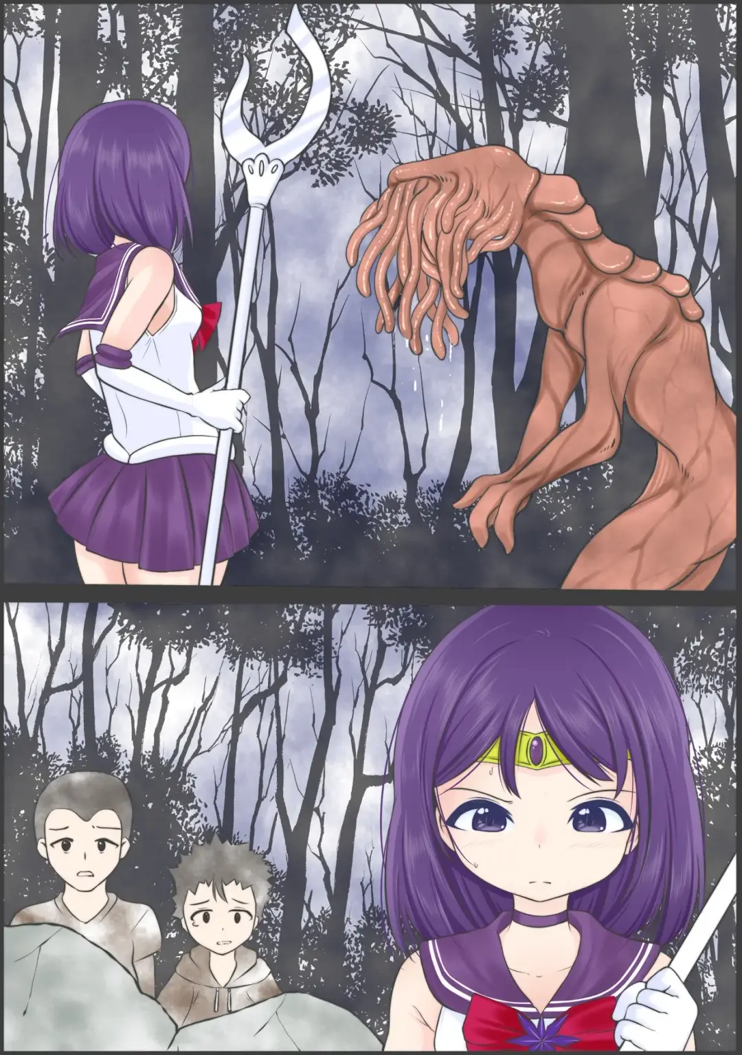 [Yoihoshi Hikari] Se-Ra Saturn fights against the lewd beast, but is forced to drink a large amount of parasites, is defeated, and is preyed upon. Fhentai - Page 13