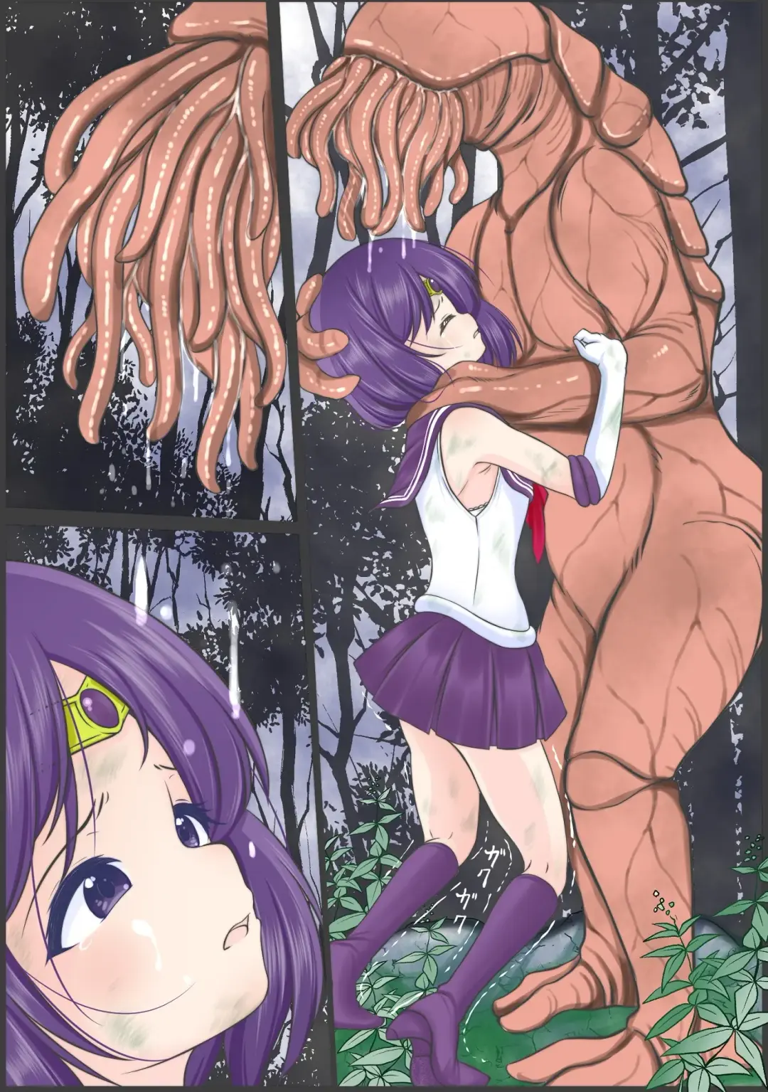 [Yoihoshi Hikari] Se-Ra Saturn fights against the lewd beast, but is forced to drink a large amount of parasites, is defeated, and is preyed upon. Fhentai - Page 17