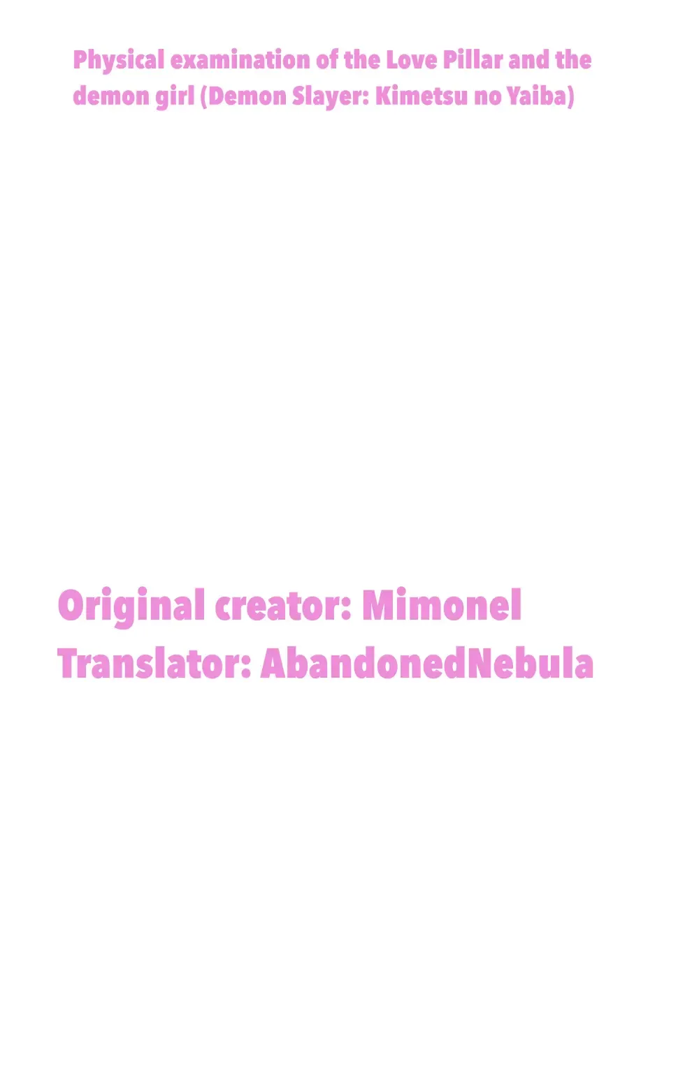 [Mimonel] Koibashira to Oni-Musume-chan no Shintai Kensa | Physical examination of the Love Pillar and the demon girl Fhentai - Page 2