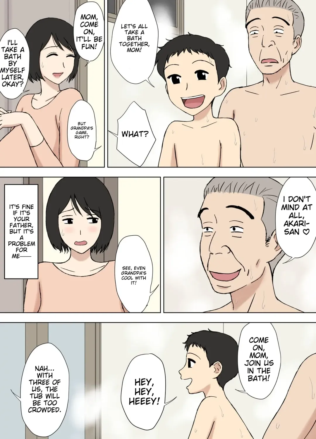 [Urakan] Tsuma ga Ore no Oyaji to Issho ni Furo ni Haitte irun daga.. 2 | My wife is taking a bath with my dad 2 Fhentai - Page 3