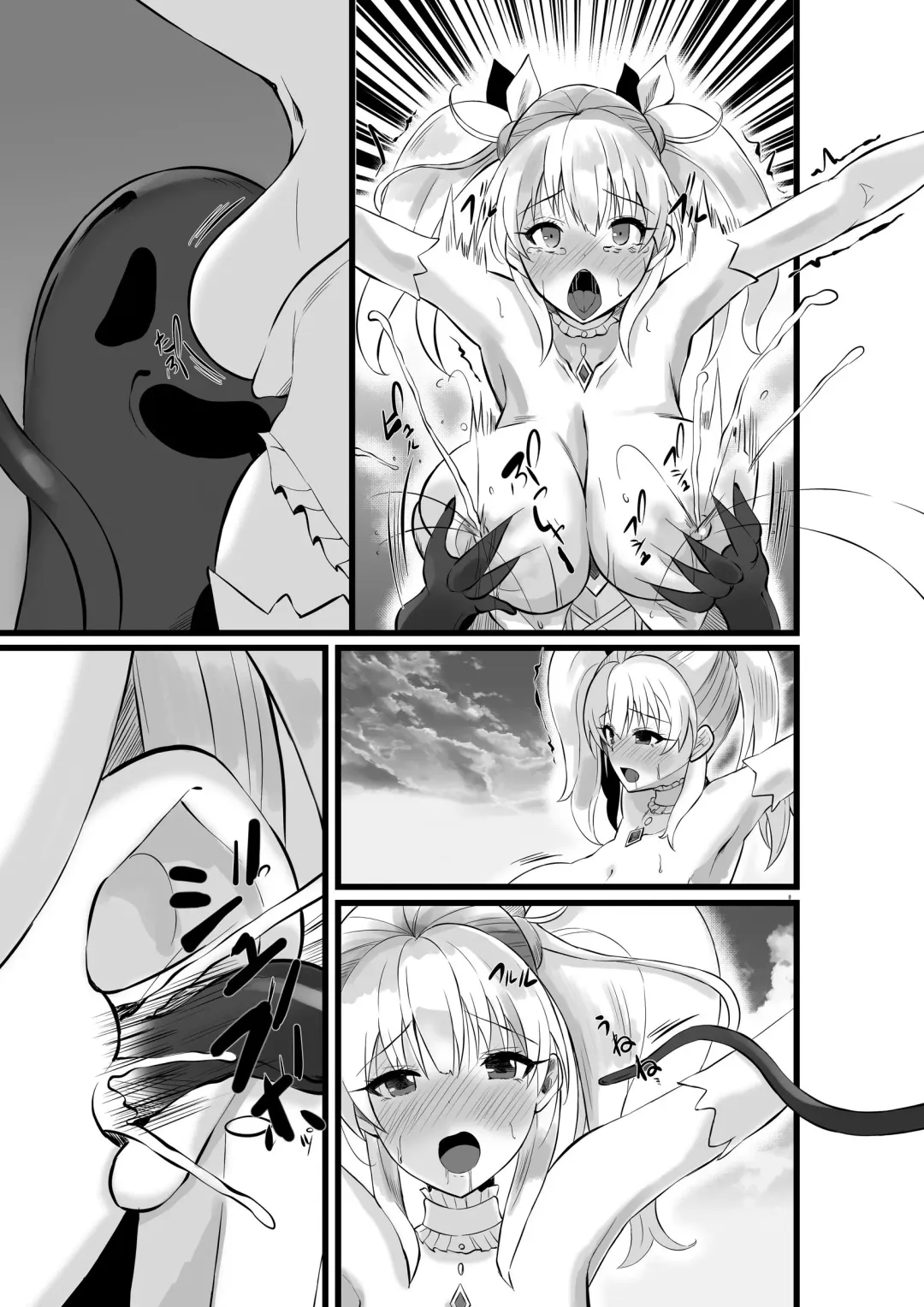 Mahou Shoujo Saint Lily Shinshoku ~Mahou Shoujo ga Ecchi na Teki ni Haiboku Shite Akuochi Kaijin-ka Suru Made~ - Magical girl Saint Lily Erosion Fhentai - Page 60