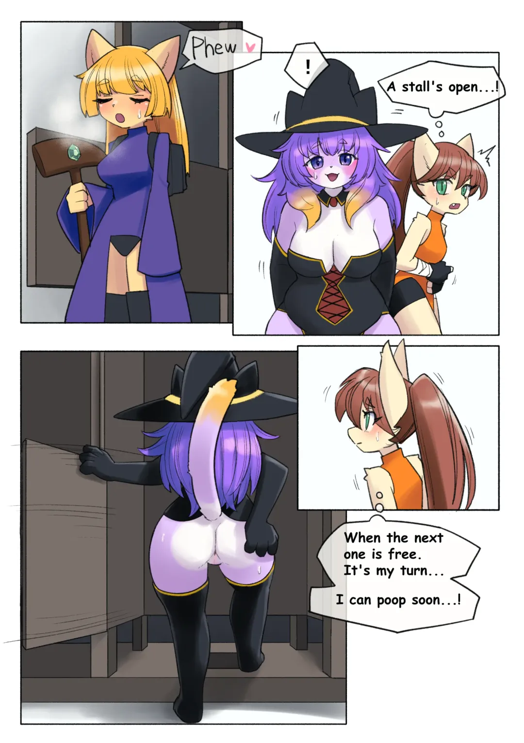 [Uno Usaya] Waiting in Line While Holding her Poop Fhentai - Page 2