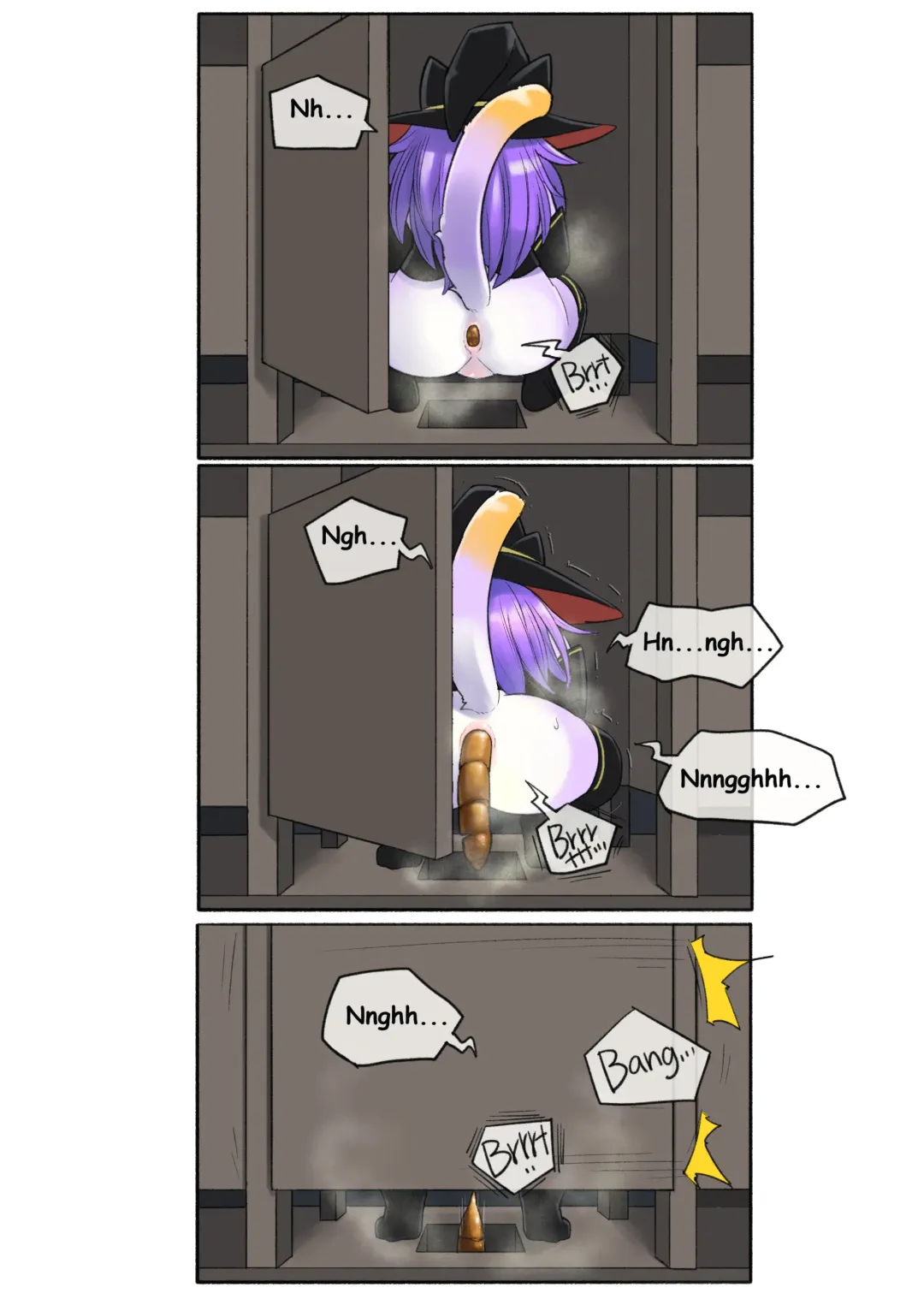 [Uno Usaya] Waiting in Line While Holding her Poop Fhentai - Page 3