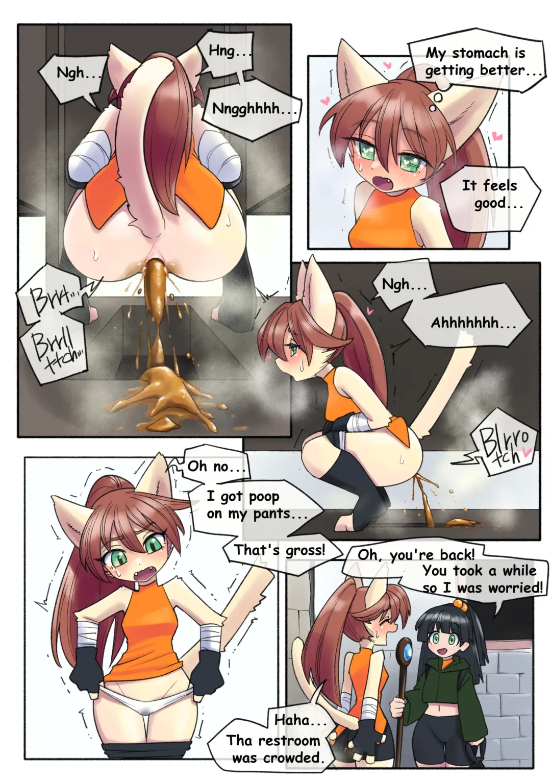 [Uno Usaya] Waiting in Line While Holding her Poop Fhentai - Page 6