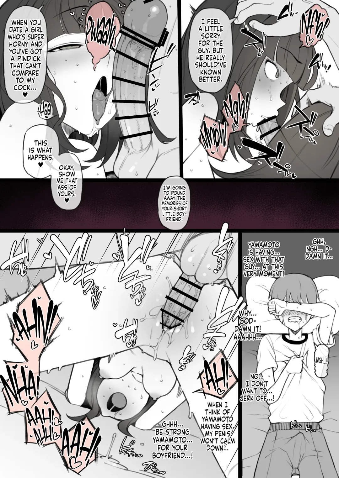 [Terasu Mc] Penis no Dekasa de Subete ga Kimaru Sekai de Sochin no Boku ga Kisekiteki ni Te ni Ireta Kanojo wa Touzen no You ni Dekachin ni Netorarete Owaru | Human Rights Line Fhentai - Page 10