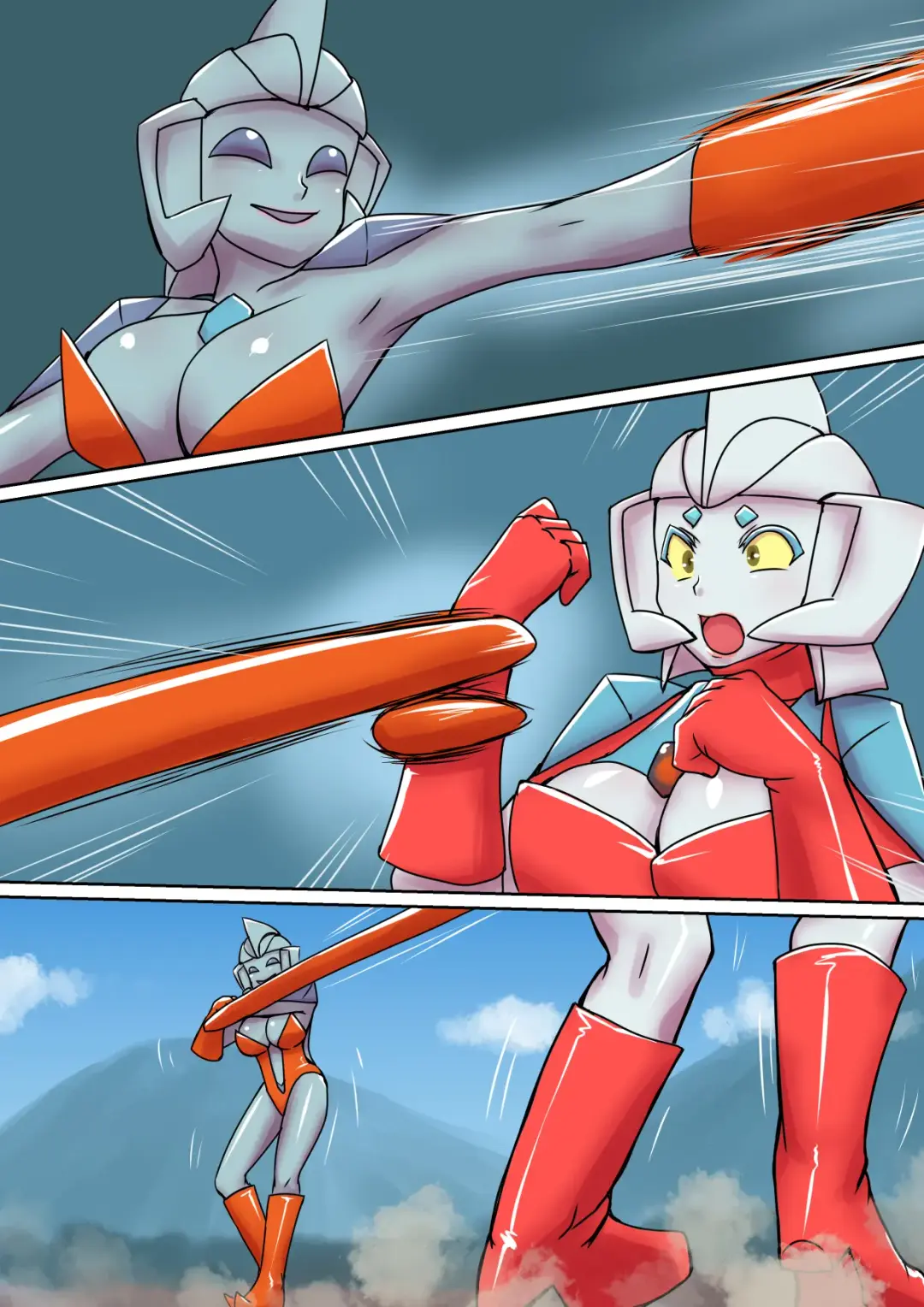 Tokusatsu Heroine Series - Rusty Comet Ch. 5 "Rusty Comet VS Rusty Comet" Fhentai - Page 12