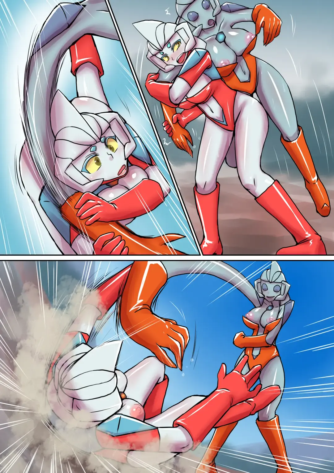 Tokusatsu Heroine Series - Rusty Comet Ch. 5 "Rusty Comet VS Rusty Comet" Fhentai - Page 23