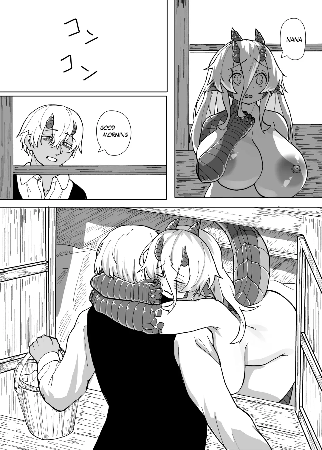 [Kyabetsuka] Because That Night Was The Happiest They've Ever Been - Persecuted Dragon Girl and an Assassin at His Limit Forget Human Speech and Have Beastly Sex Fhentai - Page 79