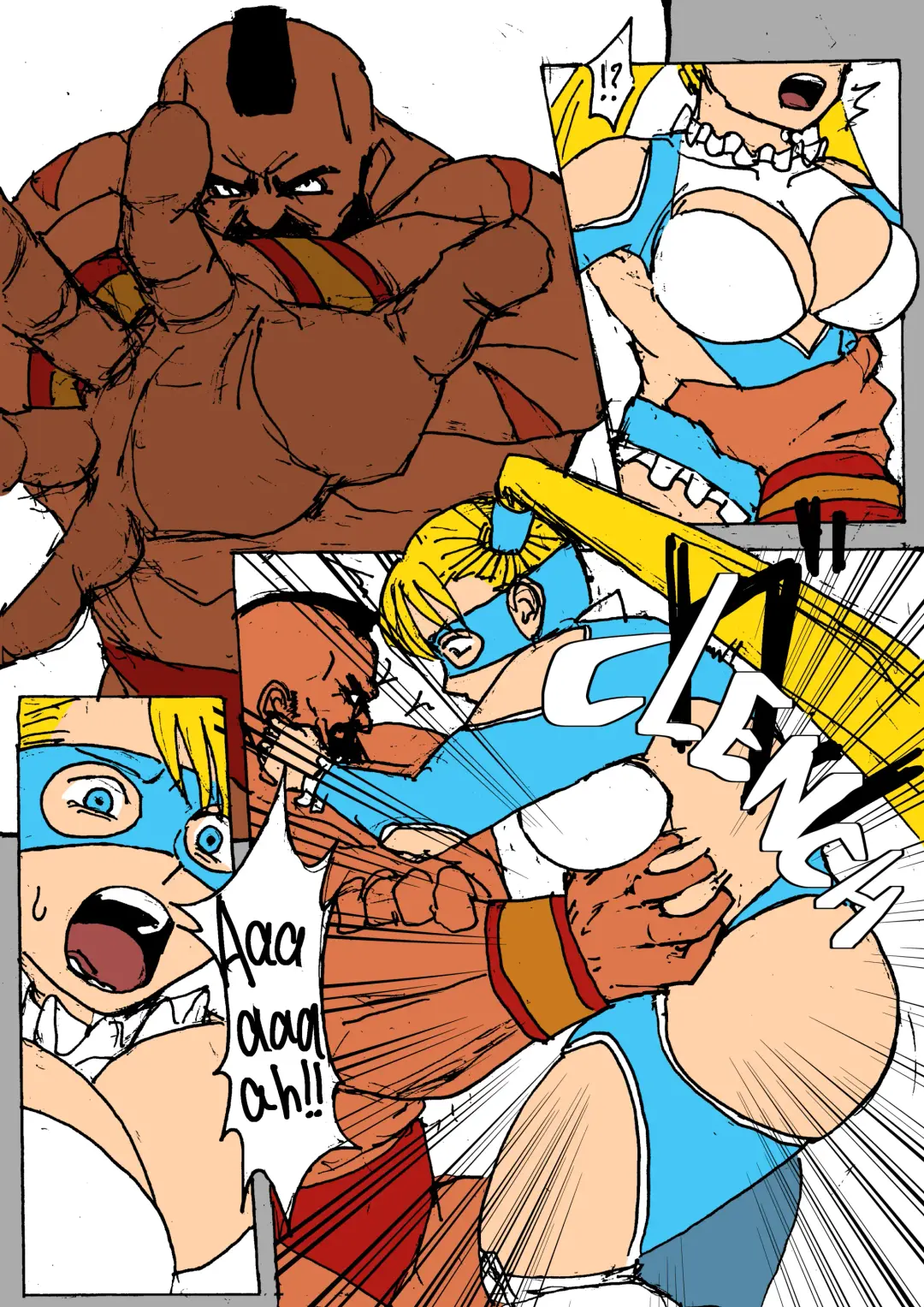 [Sanman Drill] Zangief VS. Rainbow Mika Fhentai - Page 8