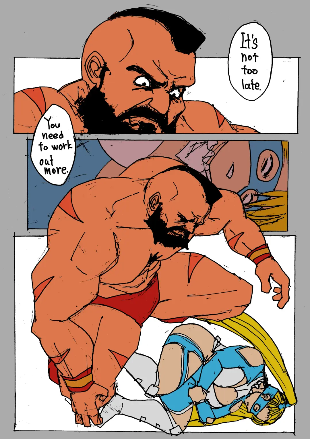 [Sanman Drill] Zangief VS. Rainbow Mika Fhentai - Page 10