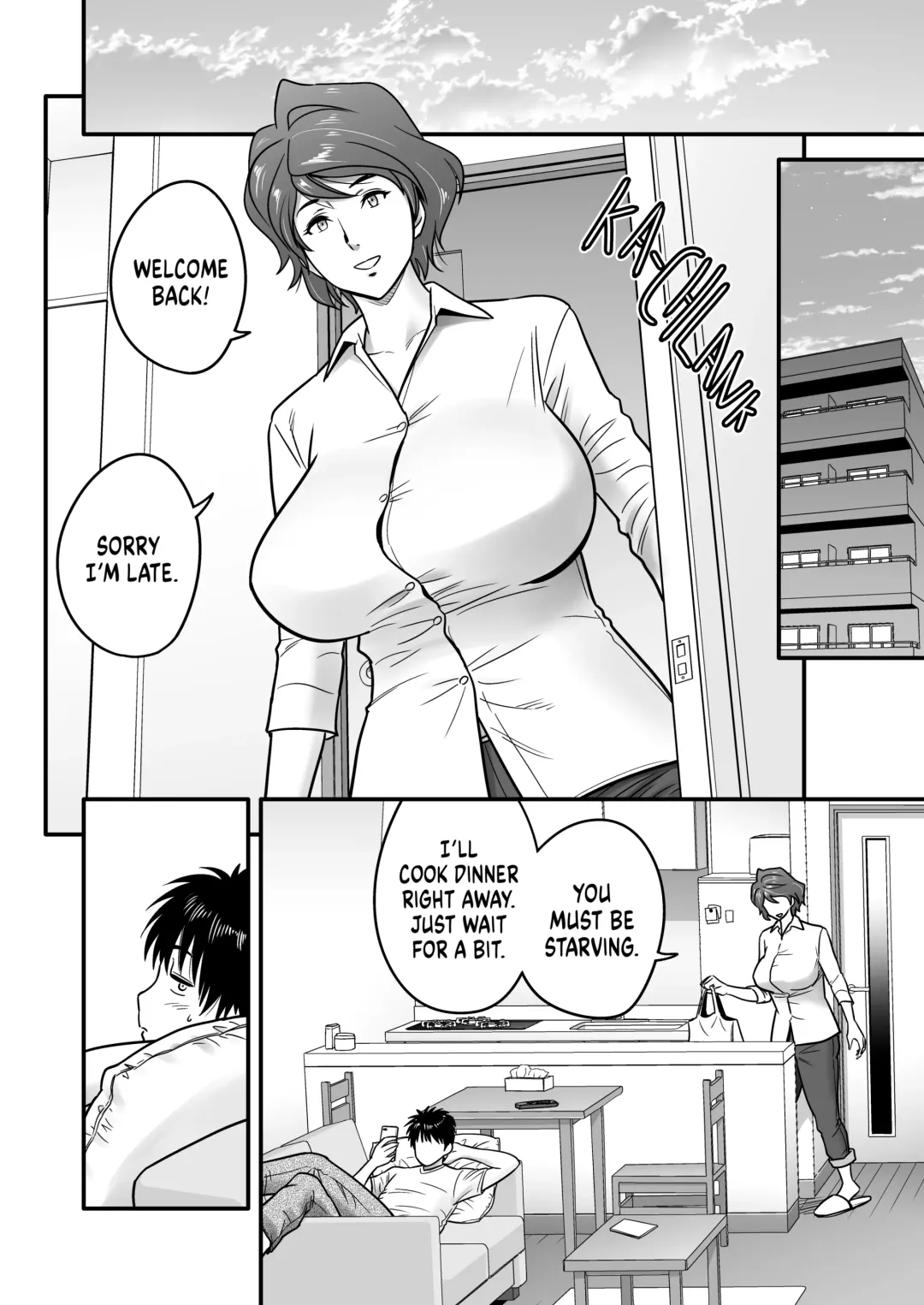 [Tatsunami Youtoku] Haha ga Tomo Kano ni Natta node 1-2 Fhentai - Page 4