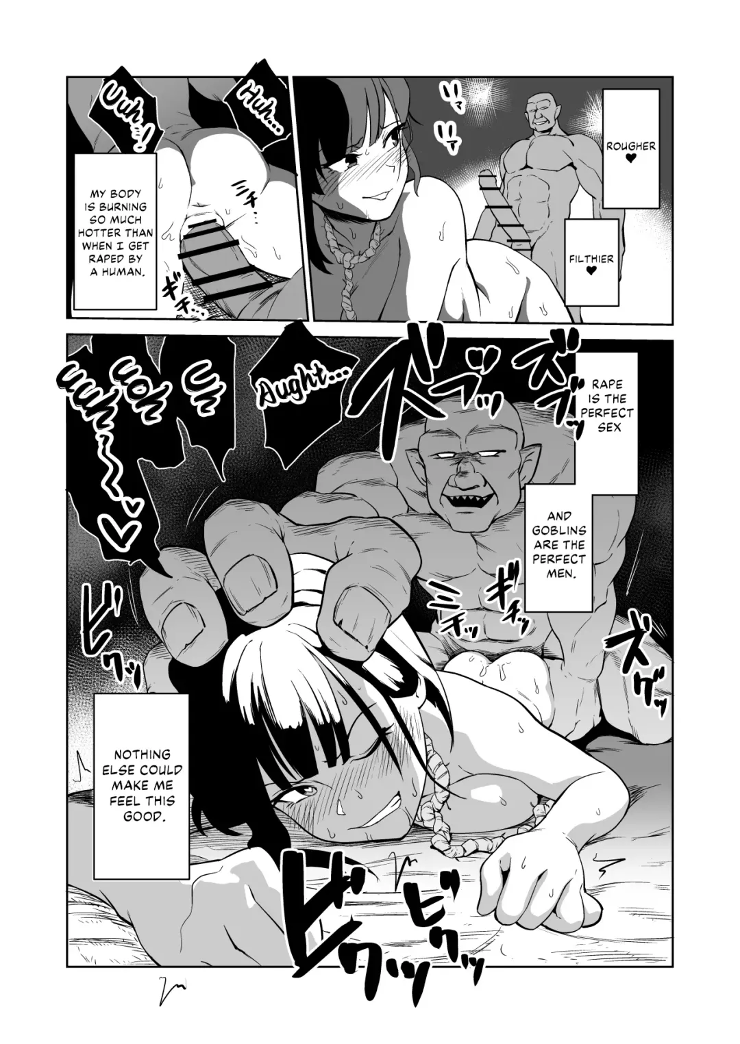 [Yamabatake] Zako-kan Nerai no Do-M Onna Kishi ga Hontou ni Goblin Dorei ni Sareru Hanashi Zenpen | The Story of How a Masochistic Female Knight Looking to Get Gangbanged by Weaklings Became a Goblin Slave for Real; Part 1 Fhentai - Page 29
