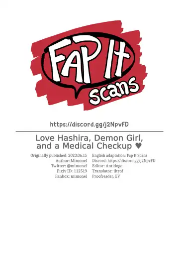 [Mimonel] Koibashira to Oni-Musume-chan no Shintai Kensa | Love Hashira, Demon Girl, and a Medical Checkup ♥ (decensored) Fhentai - Page 14