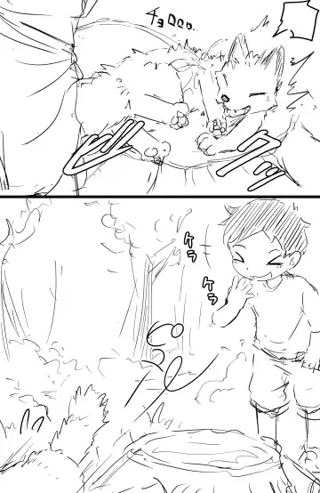 catfox22 / funiyua - A human boy becomes small and gets fucked by a male fox (decensored) Fhentai - Page 2