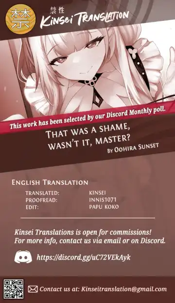 [Oohira Sunset] Zannen deshita ne Goshujin-sama | That Was a Shame, Wasn't It, Master? Fhentai - Page 27