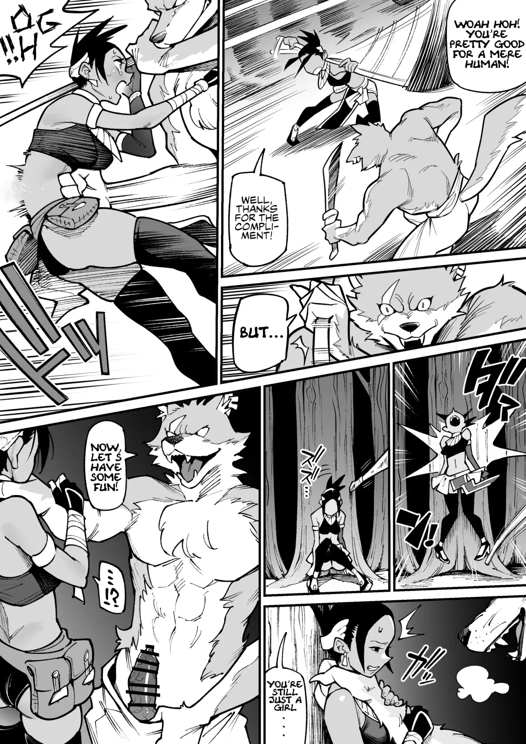[Ame No Machi] Juujin x Onna Senshi NTR | Beastman x Female Warrior NTR Fhentai - Page 4