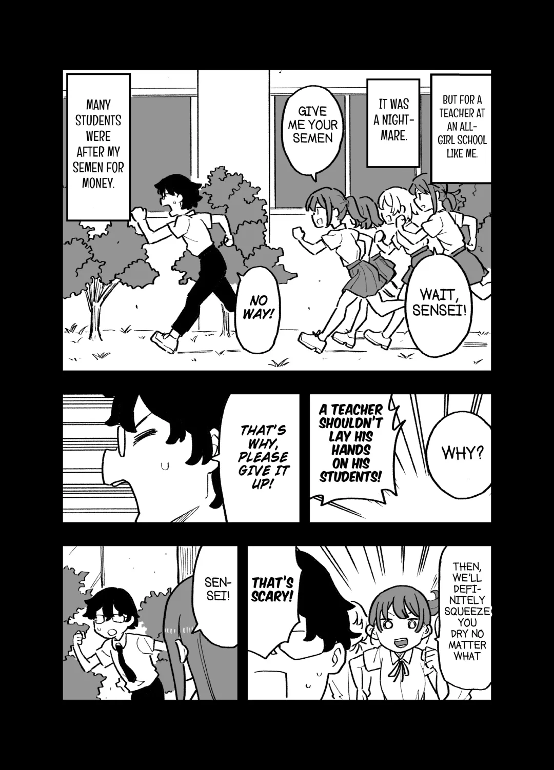 Seishi ni 100-man Yen no Ne ga Tsuku Sekai de Seito-tachi ga Okane Meate de Boku o Rape Shite Kuru Hanashi Fhentai - Page 6