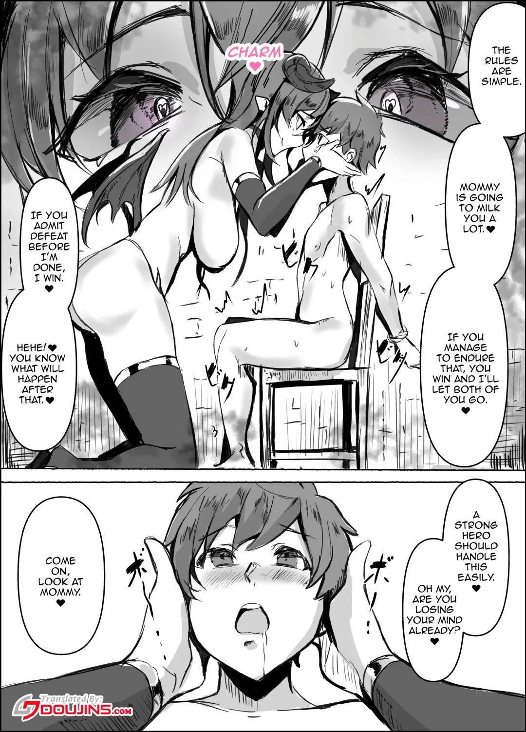 [Tikubin] Succubus Mama no Sakusei Gaman Game de Uragiri Maso Ochi Shasei Shichau Ohanashi Fhentai - Page 4