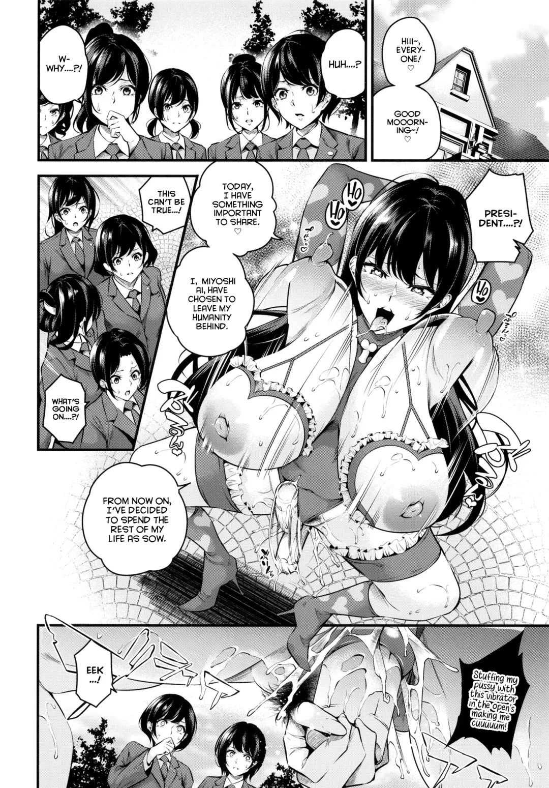 [Nasipasuta] Shiramine Gakuen no Mesubuta Kaichou | Sow President of the Shiramine Academy Fhentai - Page 44