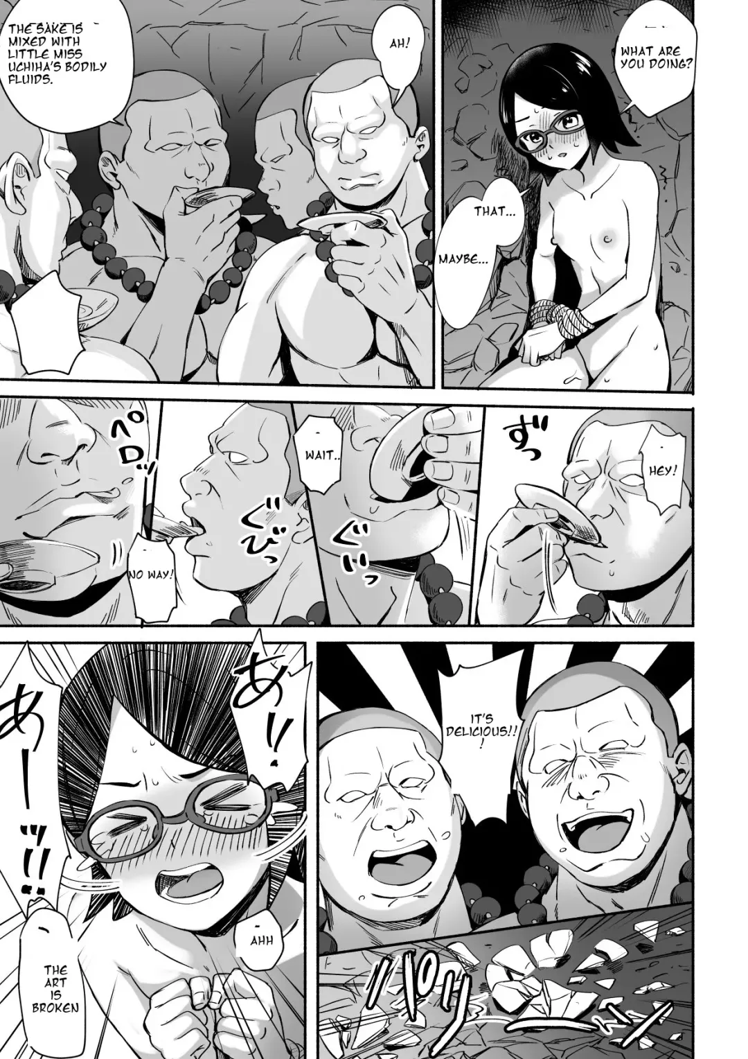 [Silver Dog] Sarada-chan no Chakra o Fuuin Shite Shugyou to Itsuwari Eroi Koto o suru Hon | A book about training and tricking Sarada-chan, who had her chakra sealed, into doing erotic things Fhentai - Page 15