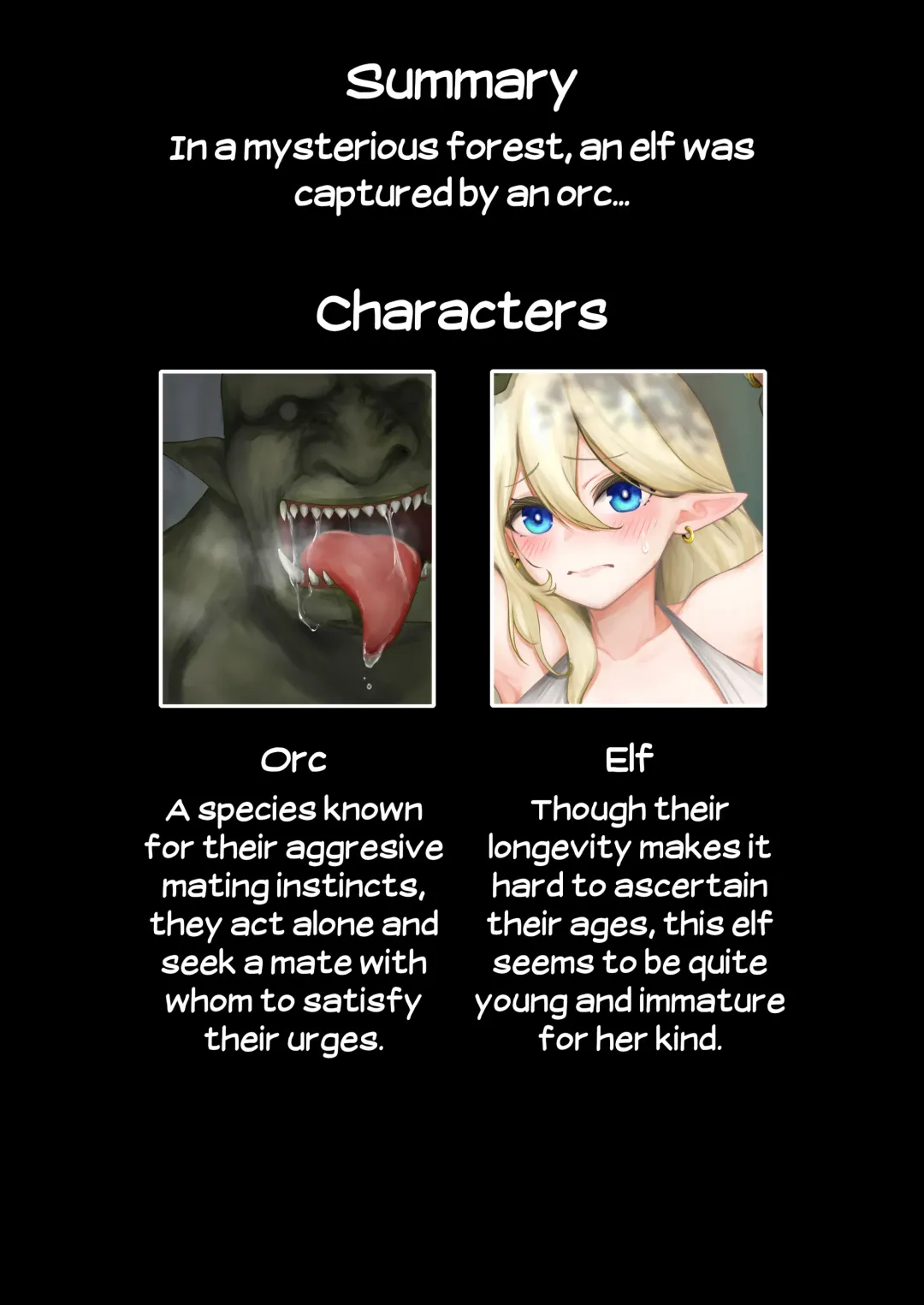 [S.s.p] Elf-san ga Hatsujou Orc ni Deattara... | When and Elf Meets an Orc in Heat... Fhentai - Page 2