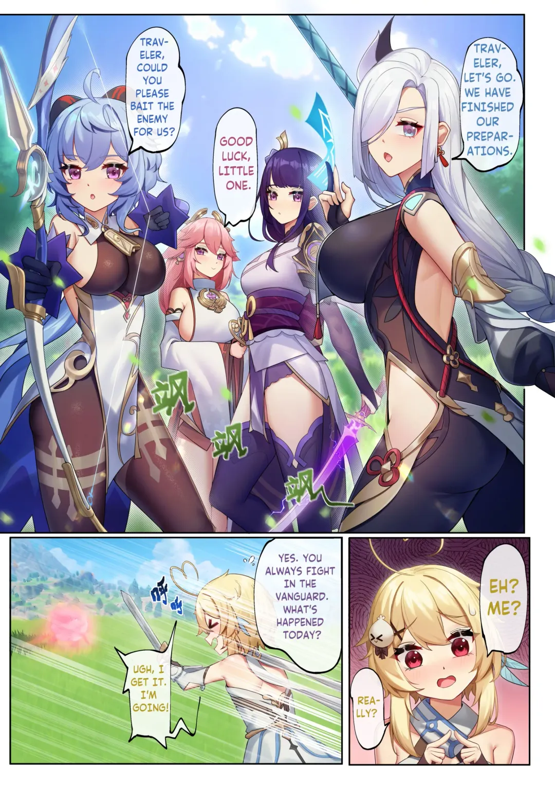 Teyvat ni Teni Shitara, Chimyaku Ijou de Minna Les ni Nacchatta | When I was Teleported to Teyvat, A Ley Line Disorder Turned Everyone into Lesbians (decensored) Fhentai - Page 7