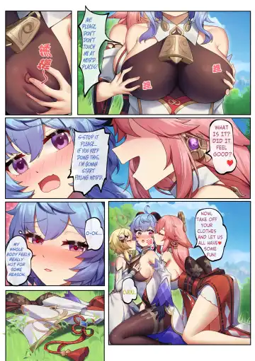 Teyvat ni Teni Shitara, Chimyaku Ijou de Minna Les ni Nacchatta | When I was Teleported to Teyvat, A Ley Line Disorder Turned Everyone into Lesbians (decensored) Fhentai - Page 11