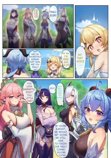 Teyvat ni Teni Shitara, Chimyaku Ijou de Minna Les ni Nacchatta | When I was Teleported to Teyvat, A Ley Line Disorder Turned Everyone into Lesbians (decensored) Fhentai - Page 5