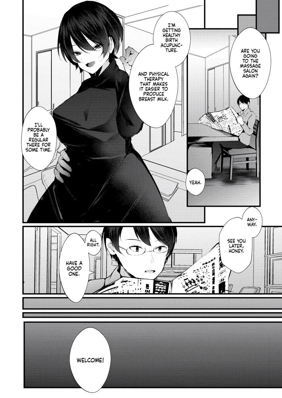 [Fujisaki Fujiko] Kakkou no Rakuin ~Ninkatsu Kyonyuu Hitozuma ga Biyaku Jirashi Massage ni Kokomo mo Karada mo Ochiru made~ _ The Mark of the Cuckoo Fhentai - Page 57