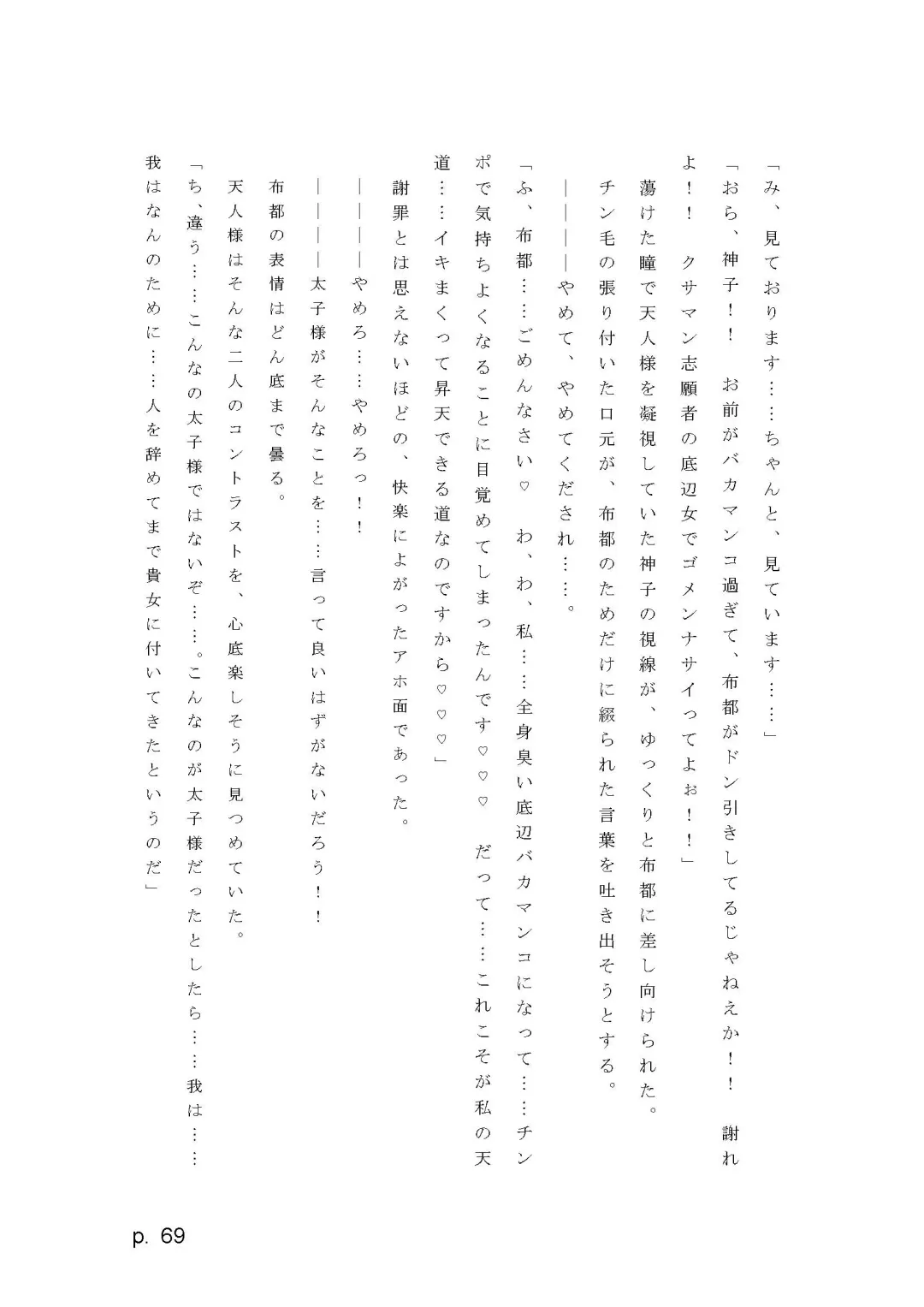 【激悪スタジオ】神子、ブザマなる変貌。【エロライトノベル】（novel）（AI使用） Fhentai - Page 69