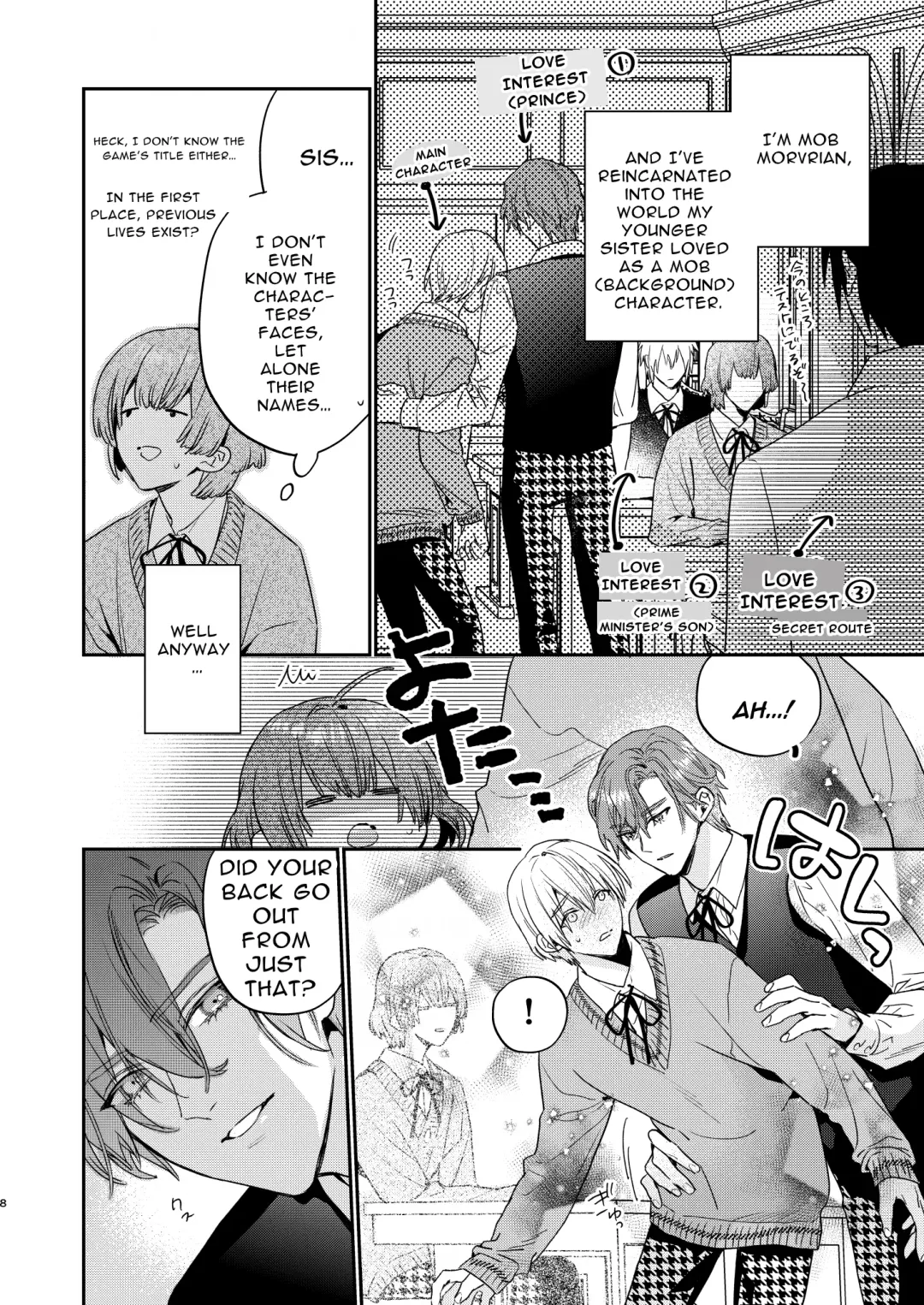 [Oova Akiru] Tensei Mob wa BL-gee no Sekai de Hamerare Kouryakusaremashita!? | Sex with the Love Interest! But I'm an NPC! 1 Fhentai - Page 8