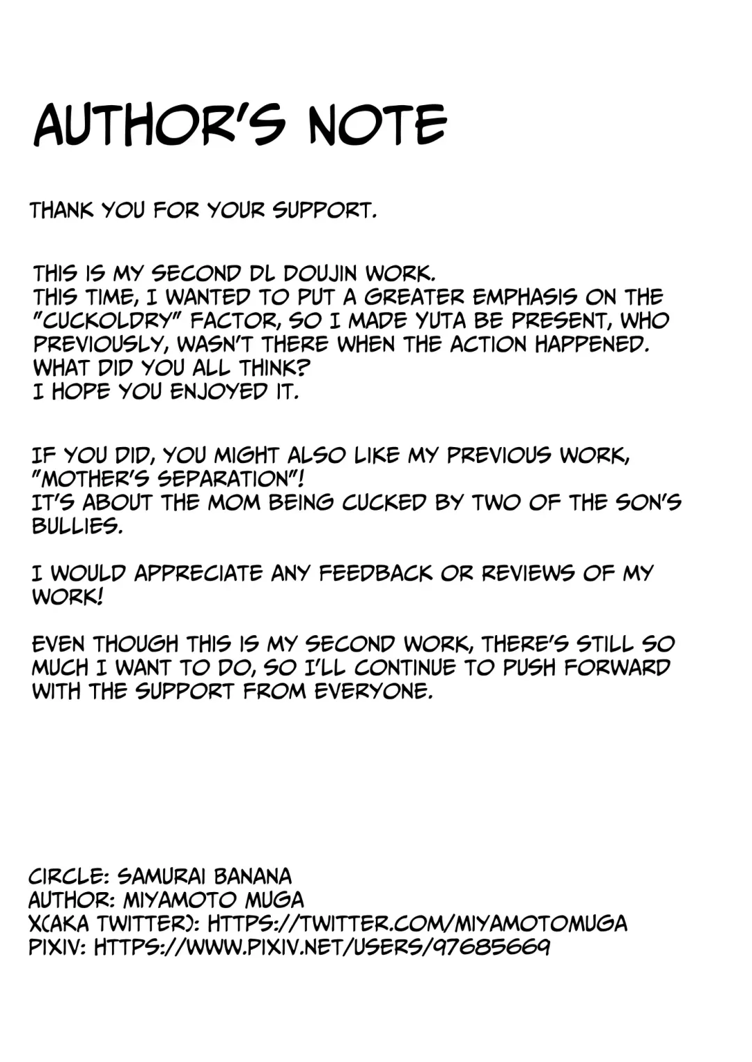 [Miyamoto Muga] Haha Banare 2 - They cuckold my mother | Mom's Separation 2 Fhentai - Page 51