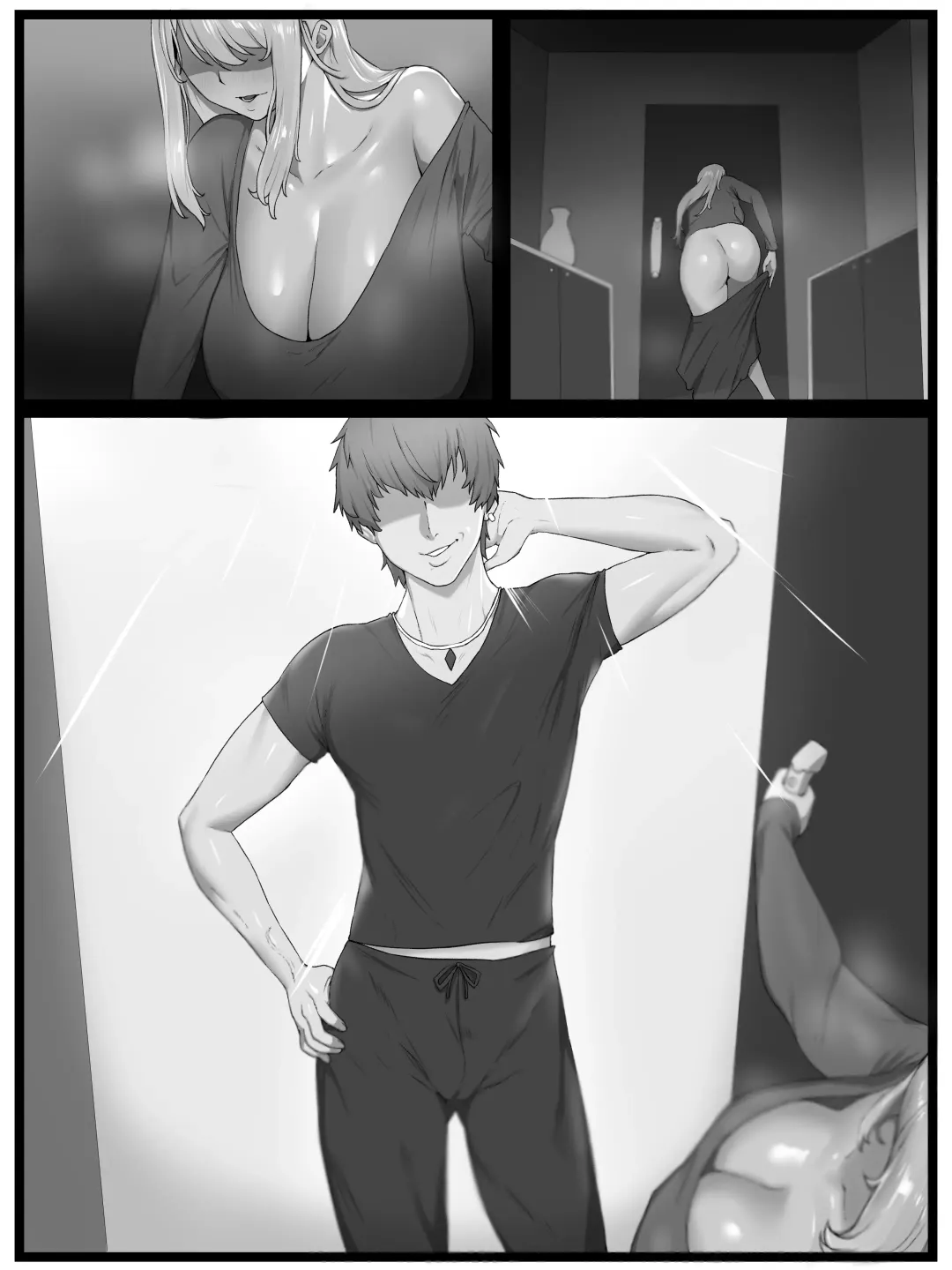 Yokkyuu Fuman no Kinpatsu Hitozuma o Izanatte mitara Akkenaku Chinochi shimashita | 嘗試遨請欲求不滿的金髮人妻後輕而易舉的讓她為雞雞墮落 Fhentai - Page 39