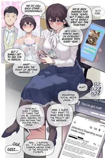 [Yomoda Yomo] Intelli Hitozuma Amamiya Touko Sensei no Hatsujou | Touko Amamiya: Wife, Scholar, Professor in HEAT (decensored) Fhentai - Page 6