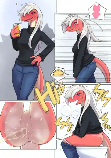 Read [Uno Usaya] Reptile Lady Desperate to Pee - Fhentai