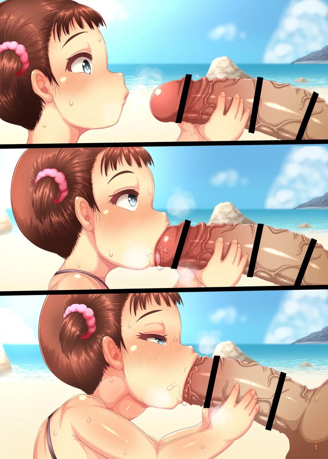 [Taikou] Chibikko Beach Ecchi! -Hiyake Gaki Bitch to Pedo Imouto-chan- Fhentai - Page 41