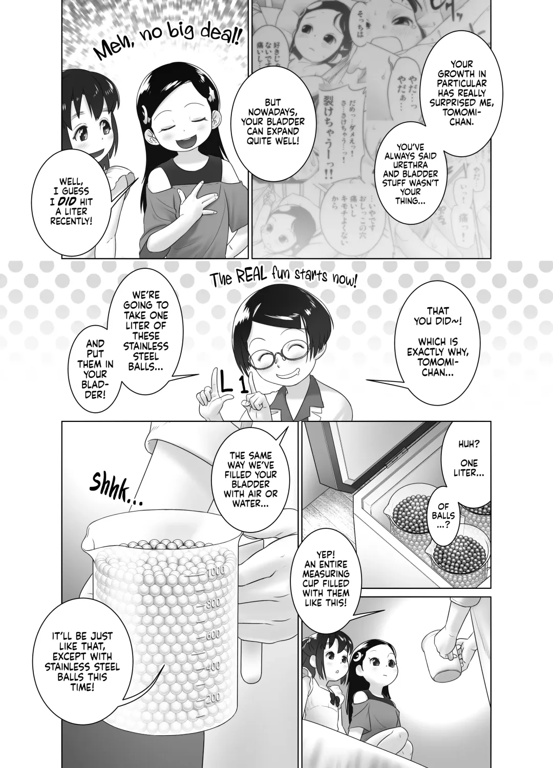 [Ogu] Hokenshitsu no Oshikko Sensei - Mone to Tomo-chan no Koudou Nyoudou Shinsatsu no Hi | Oshikko Sensei, School Nurse - Mone and Tomo-chan's Mutual Urethral Checkup! (decensored) Fhentai - Page 18