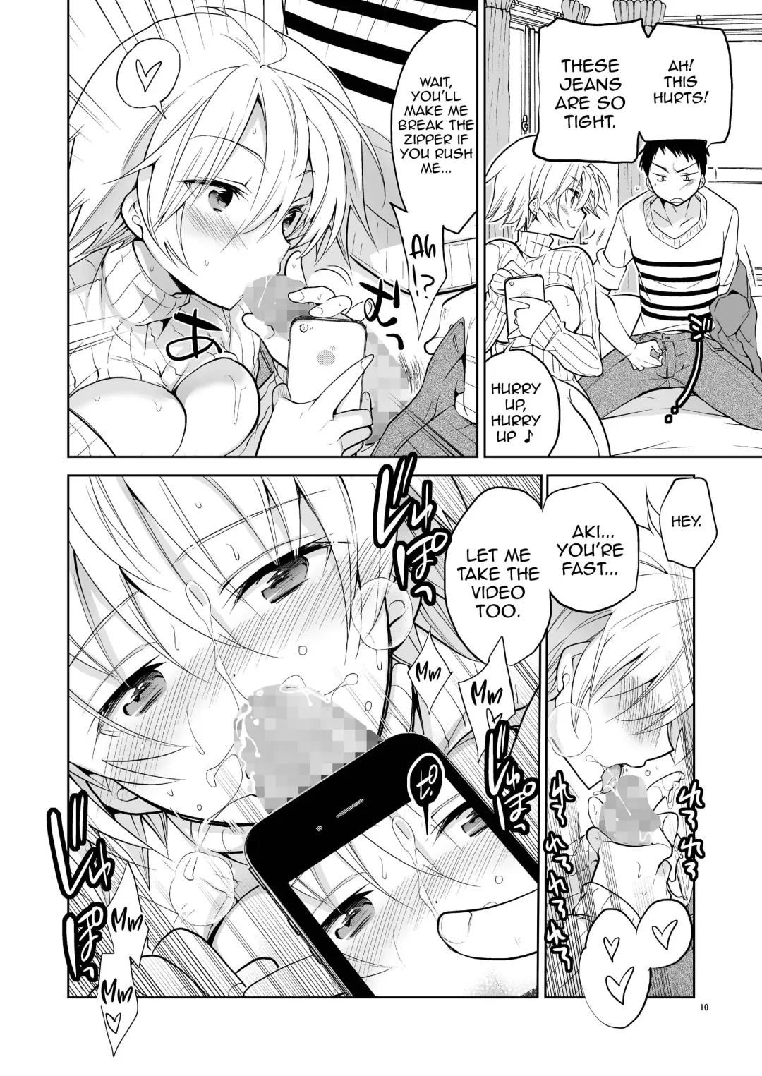 [Matsumoto Mitohi.] Q.N.A. Kyuu ni Nyotaika shita node Otoko Tomodachi to Self AV Totte mita. Fhentai - Page 10
