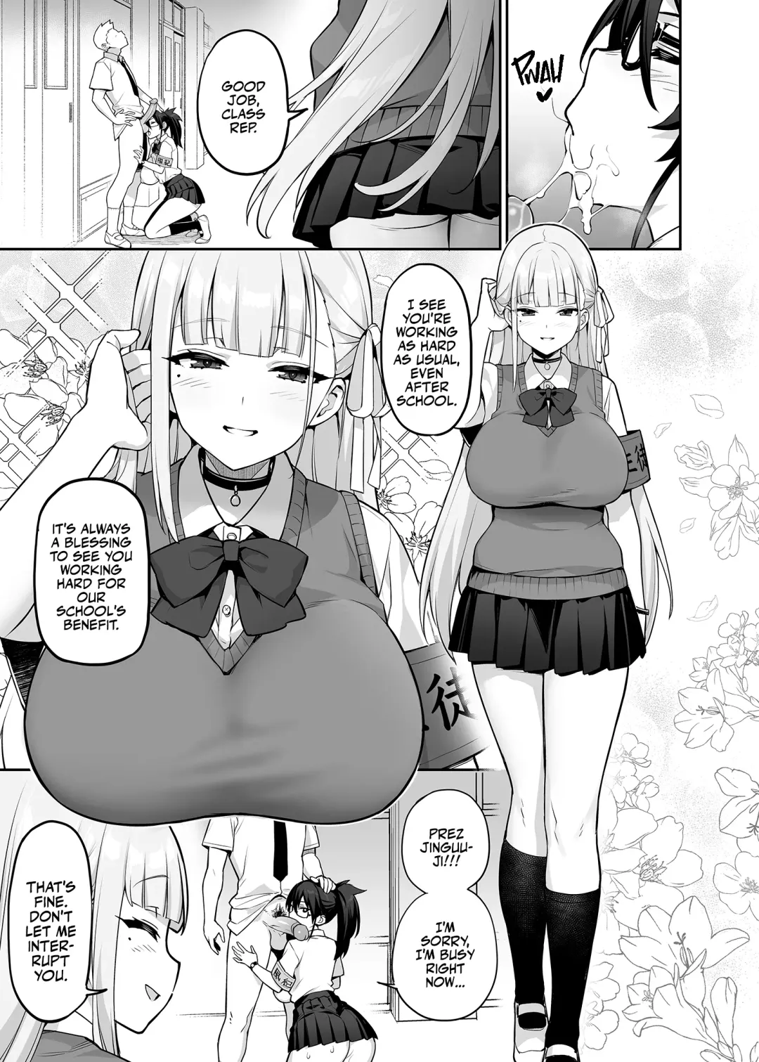 [Try] Akogare no Seitokaichou ga Kyonyuu Sugiru Ken | Our Beloved School Prez's TITS are too BIG! (decensored) Fhentai - Page 8