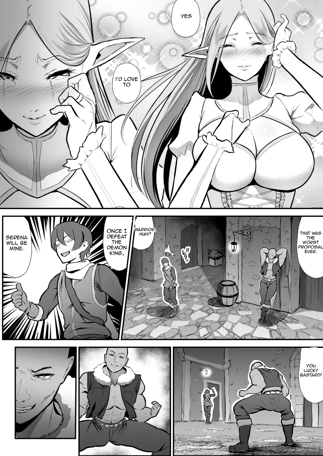 [Mona Liza] Cuckolded Elven Holy Maiden Serena, Falls into Anal Pleasure | Netorare Erufu no seijo shinkan serēna, anaru, kairaku ochi Fhentai - Page 9