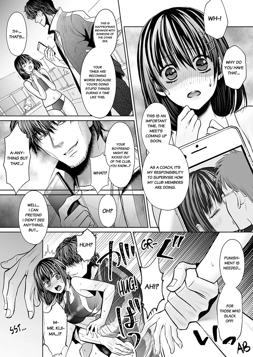 [Amazato] Kareshi no Menomaede… Haitteru!? ~Zetsurin Coach no Namahame Zecchou Shidou~ 1-3 | Fucked in Front of My Boyfriend! Bareback Orgasm Drills With My Coach 1-3 Fhentai - Page 9