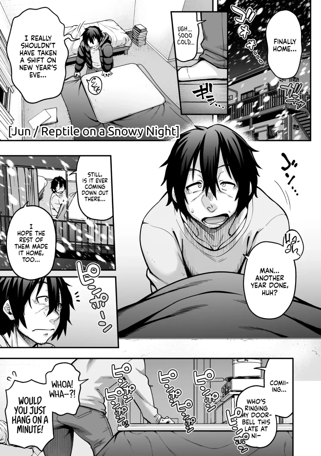 [Jun] Yukifuru Yoru no Reptile | Reptile on a Snowy Night Fhentai - Page 1