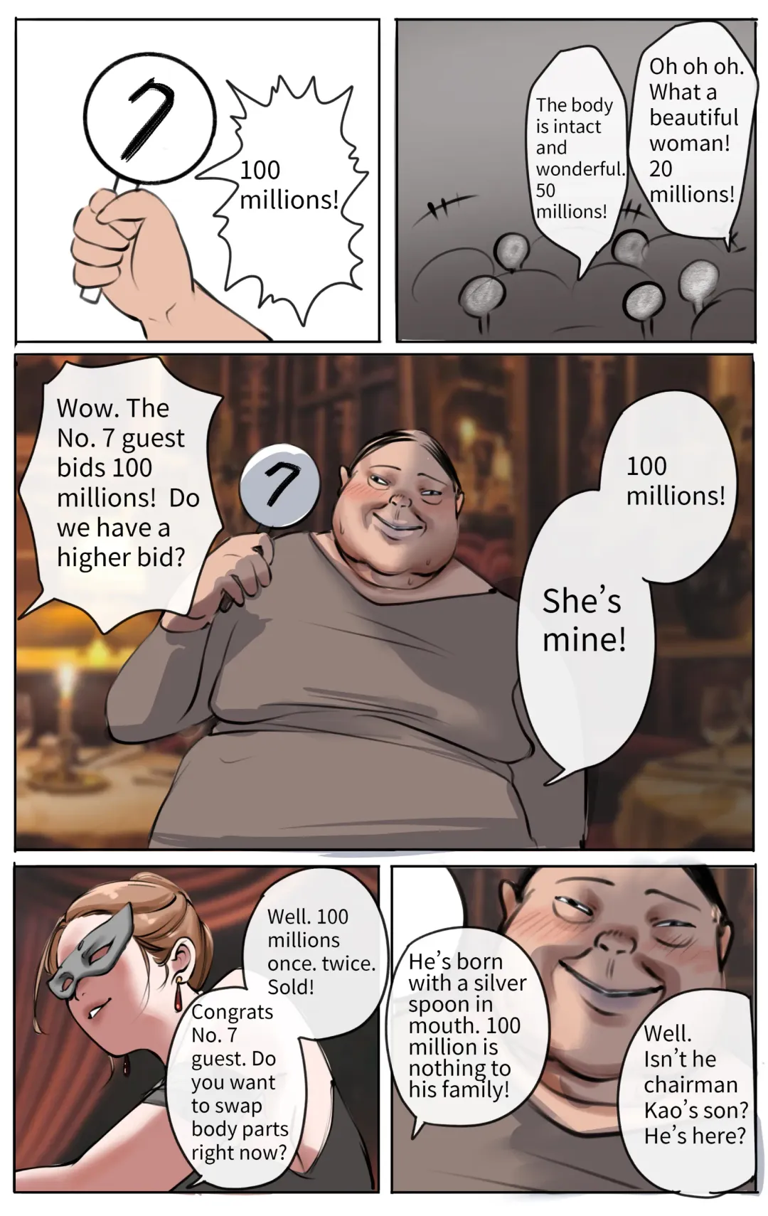 [Midnight] God's Gift - Body Parts Auction Fhentai - Page 6