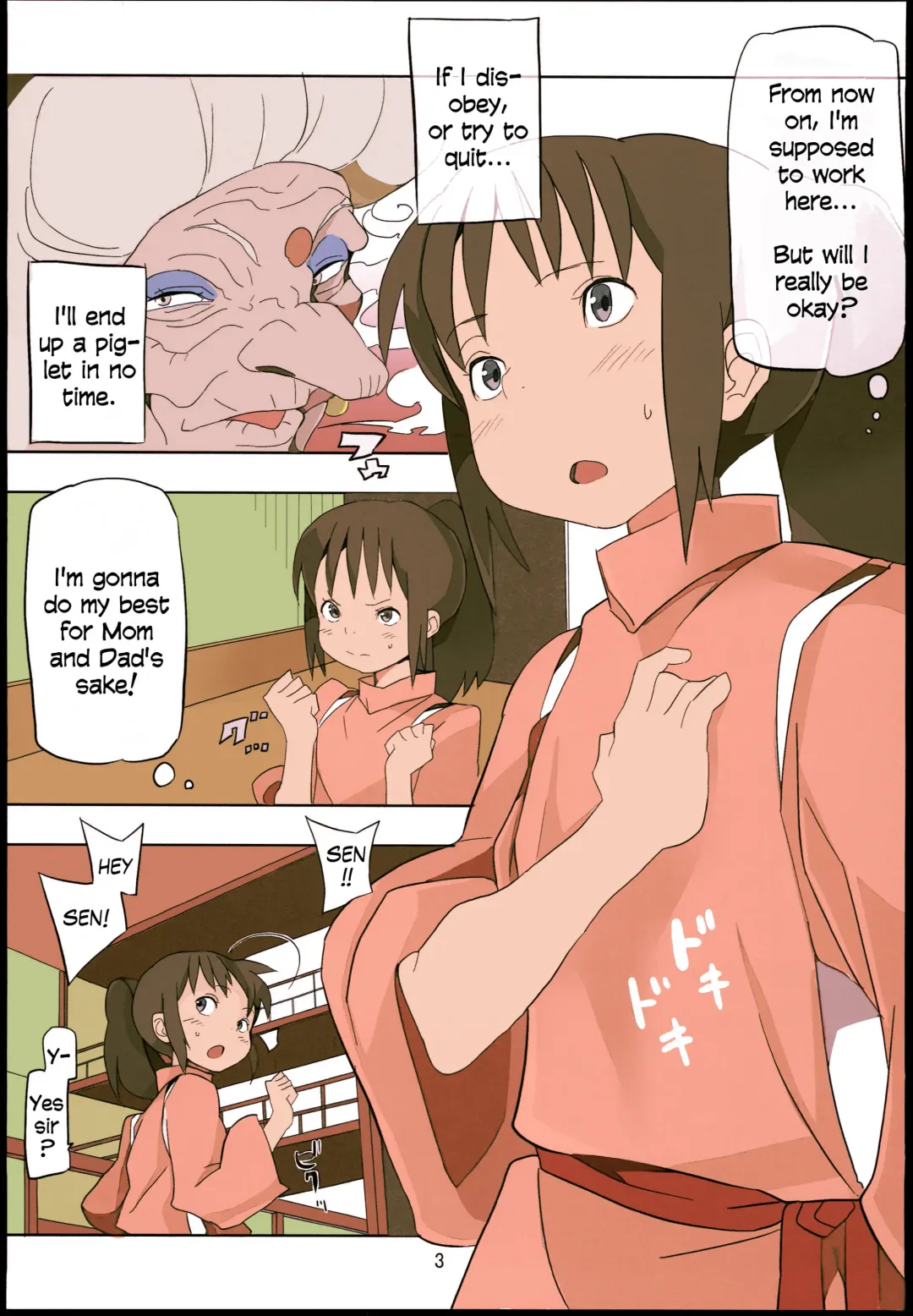 [Hamada - Tks] Sen to Chihiro to Ryoujoku no Yuya Ishukan Jigoku no Hibi | Sen and Chihiro and the Bathhouse of Violation: Days of Erotic Hell Fhentai - Page 3